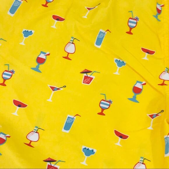 Broken Threads Mixed Drinks Swim Trunks, Yellow - Picture 3 of 6